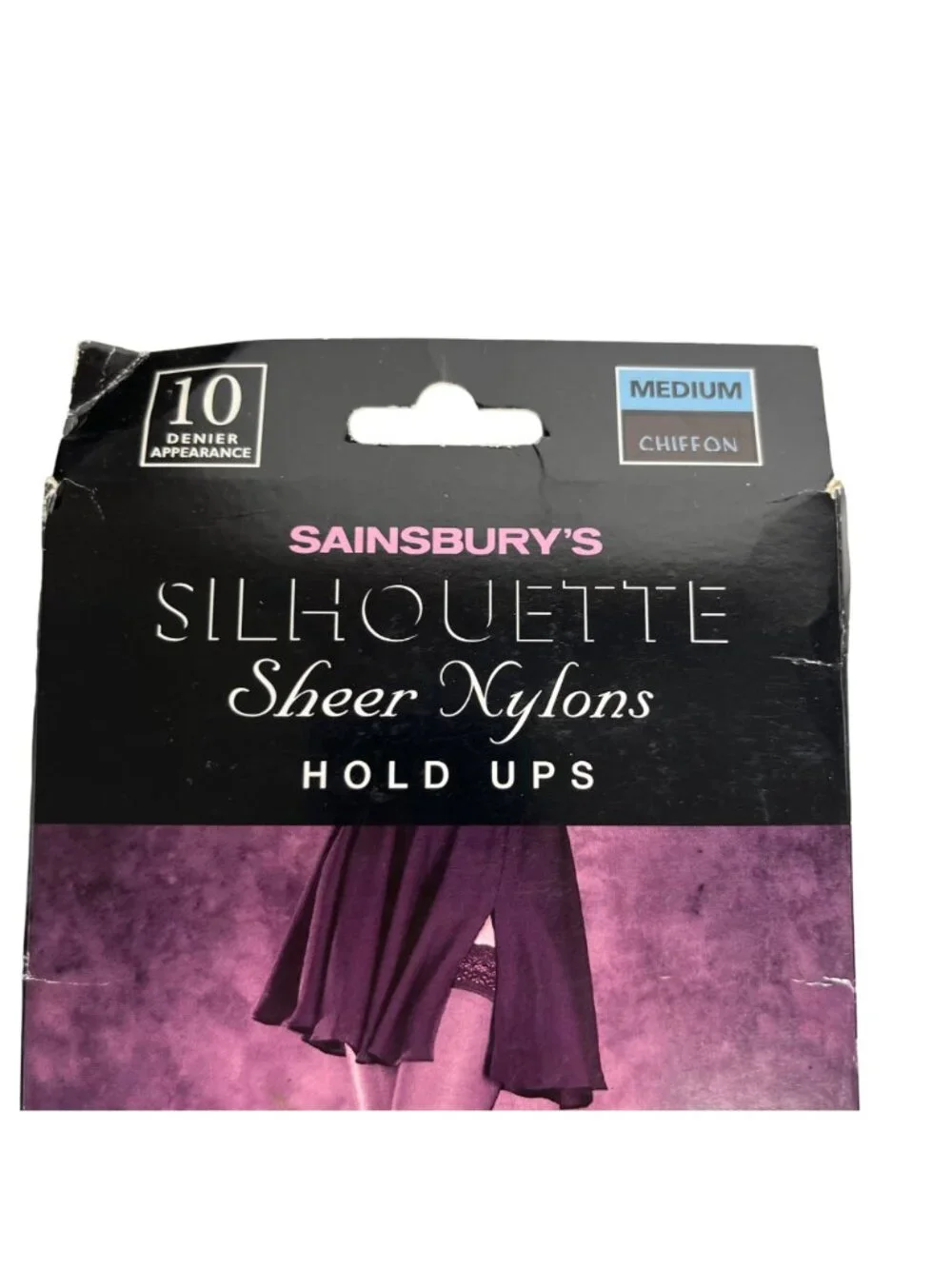 Sainsburys Silhouette Sheer‎ Nylons Hold Ups10 Denier Chiffon Medium New